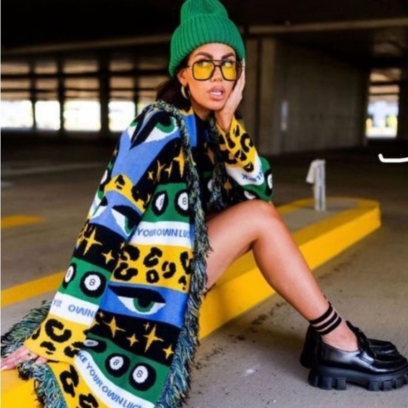 Dressed in Lala make your own luck blanket fringe cardigan - Picture 2 of 9